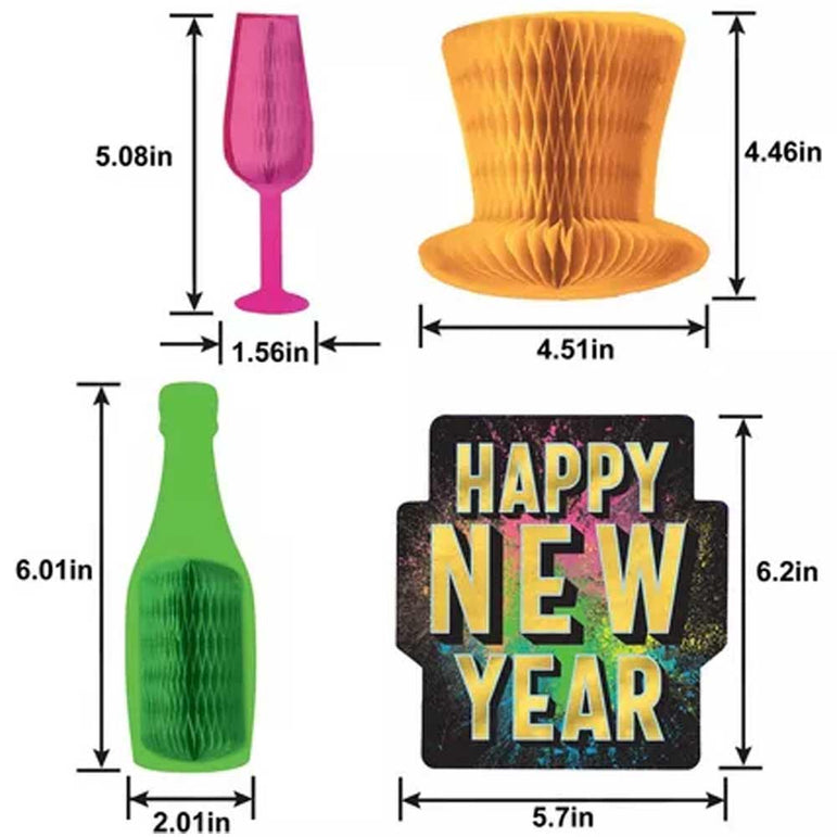 Countdown Glow Centerpiece Picks Hot-Stamped 14in, 5pcs