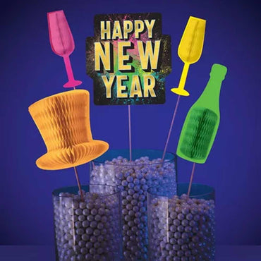 Countdown Glow Centerpiece Picks Hot-Stamped 14in, 5pcs - Party Centre