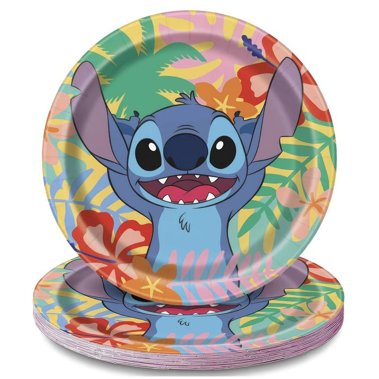 Disney Stitch Round Paper Plates 7in 8pcs