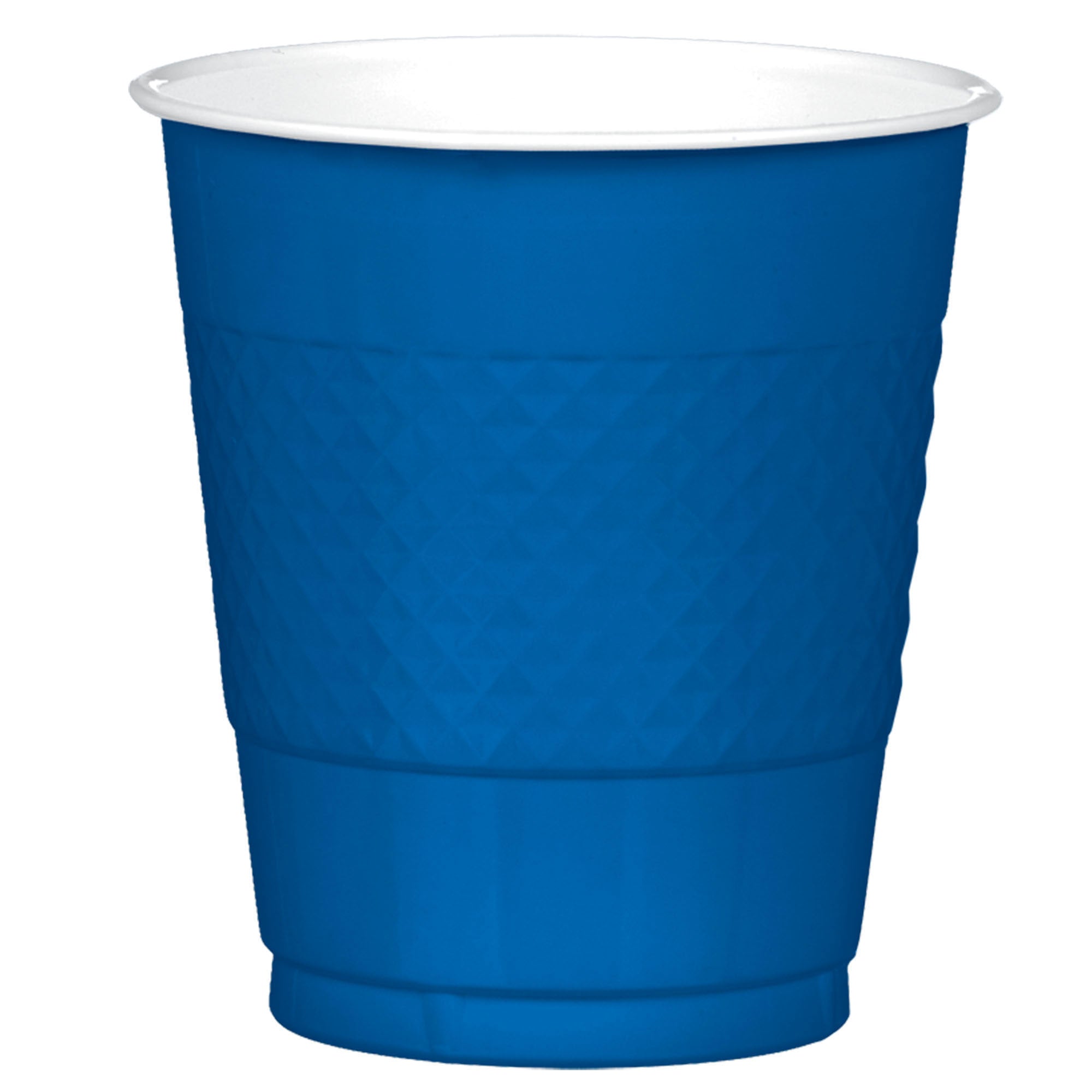Bright Royal Blue Plastic Cups 12oz, 20pcs - Party Centre