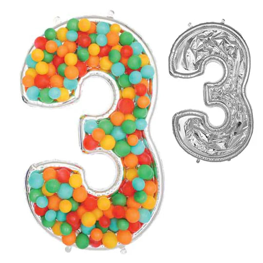 Silver BalloonFormz Number Foil Balloon