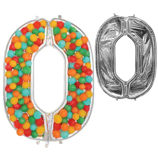 Silver BalloonFormz Number Foil Balloon