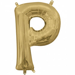 Gold letter 'P' balloon with Anagram logo on a white background