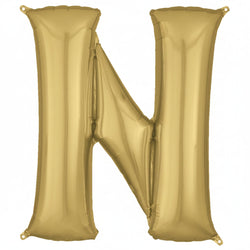Gold letter 'N' balloon with Anagram logo on a white background