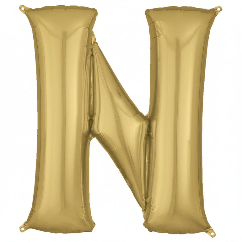 Gold letter 'N' balloon with Anagram logo on a white background