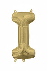 Gold letter 'I' balloon with Anagram logo on a white background