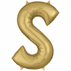 Gold letter 'S' balloon with Anagram logo on a white background