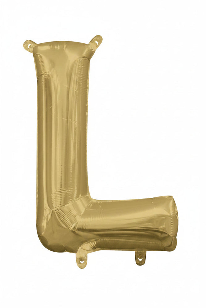 White Gold Letter L Supershape Foil Balloon 58x83cm Party Decoration