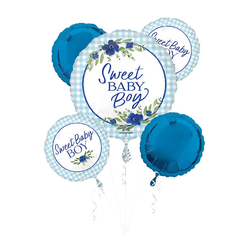 Baby in Bloom Bouquet Foil Balloon, 5pcs Party Decoration