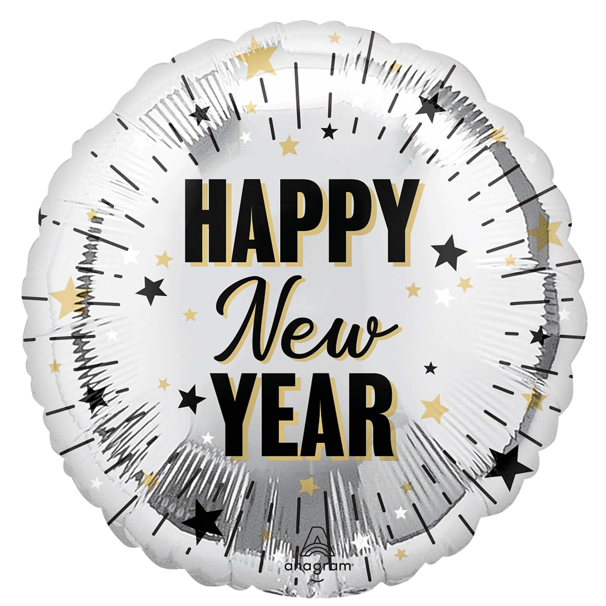 Elegant New Year Celebration Foil Balloon 18in - Party Centre