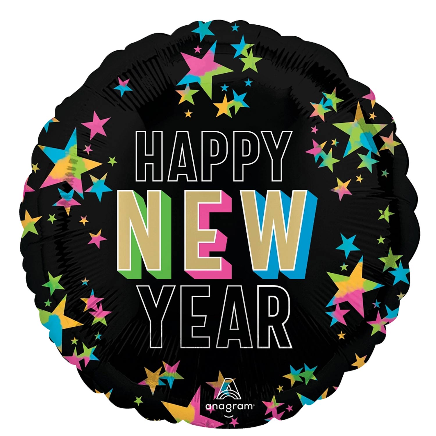 New Year Glow Foil Balloon 18in - Party Centre