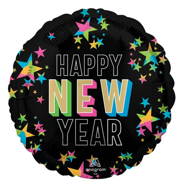 New Year Glow Foil Balloon 18in - Party Centre