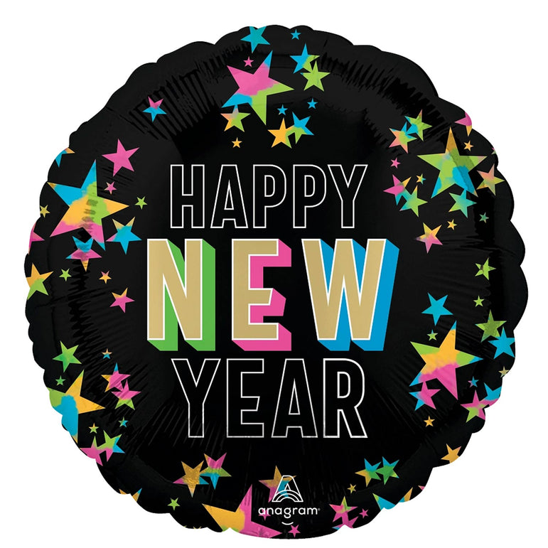 New Year Glow Foil Balloon 18in
