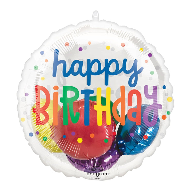 Insider Multicolor Happy Birthday Balloon 20in