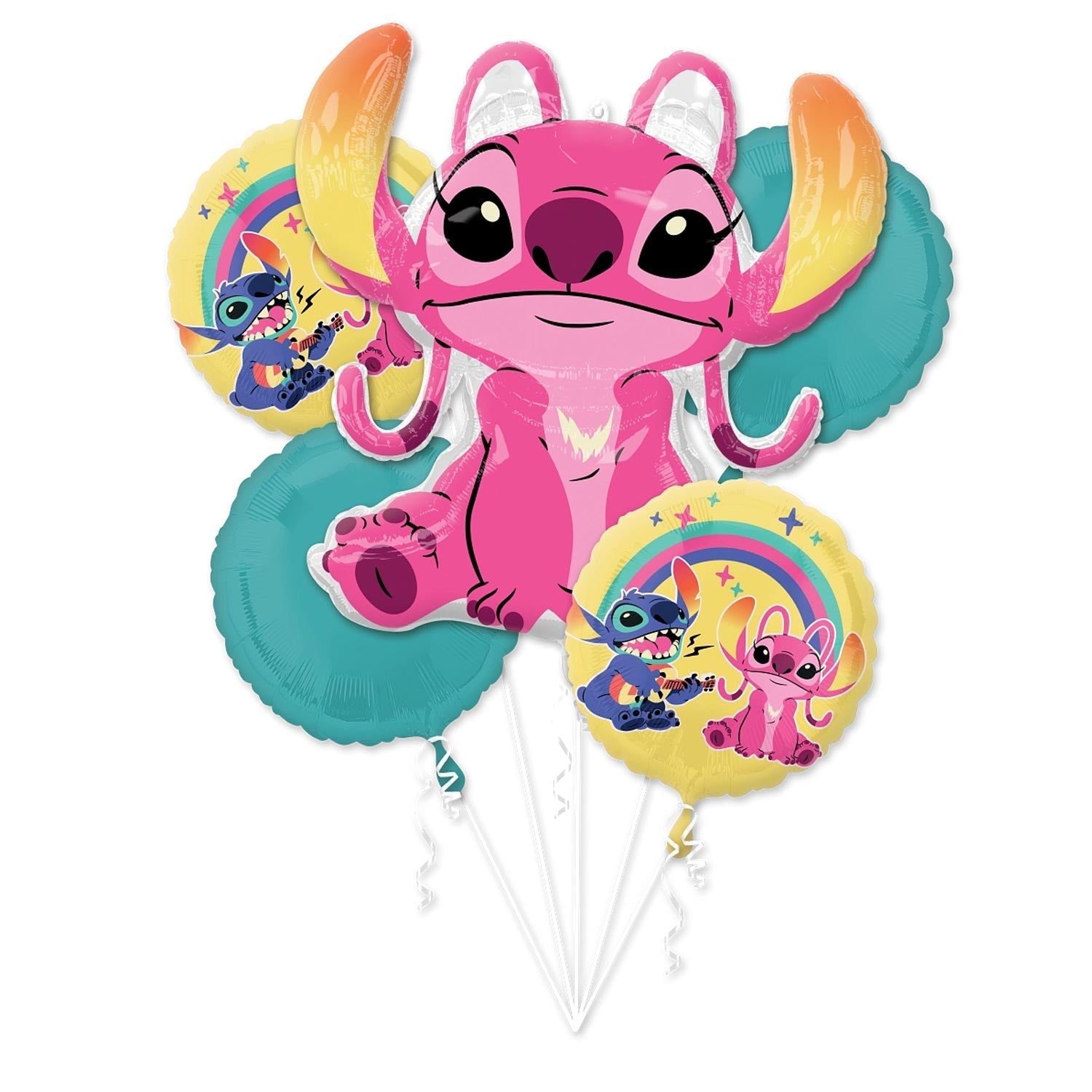 Disney Lilo & Stitch Foil Balloon Bouquet 5pcs - Party Centre