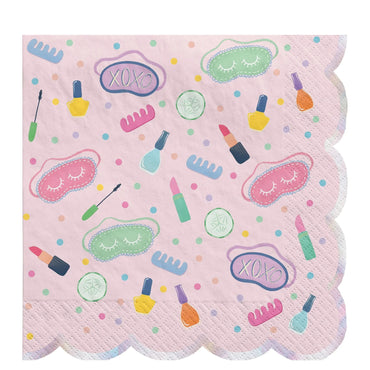 Spa Party Lunch Napkins 16ct - Party Centre