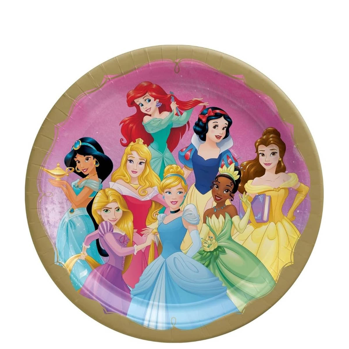 Disney Princess Round Paper Plates 7inches 8pcs - Party Centre