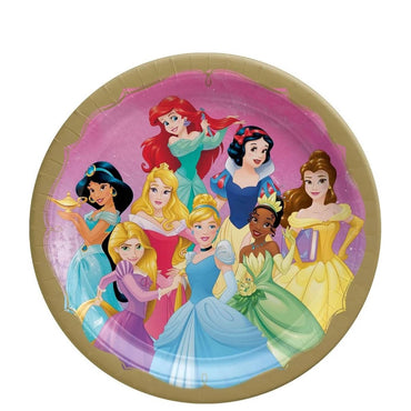 Disney Princess Round Paper Plates 7inches 8pcs - Party Centre