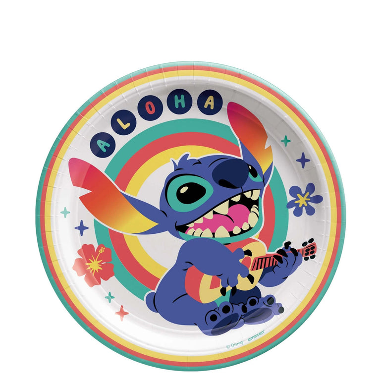 Disney Lilo & Stitch Round Paper Plates 7in 8pcs