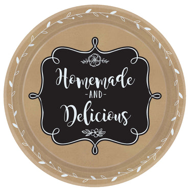 أطباق ورقية لتقديم الغداء الشهي يدوية الصنع 7 انش، 8 قطع - Party Centre