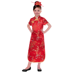 Child Chinese Girl National Costume