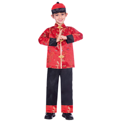 Child Chinese Boy National Costume