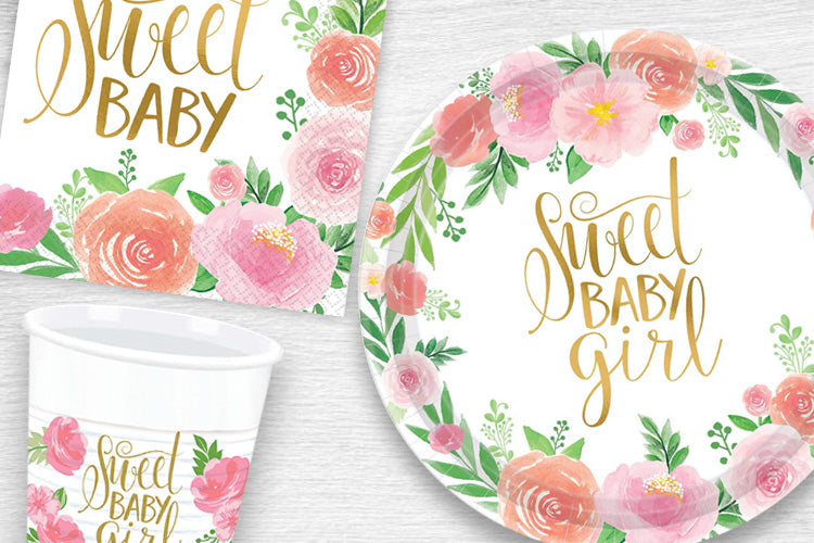 Floral Baby Girl - Party Centre
