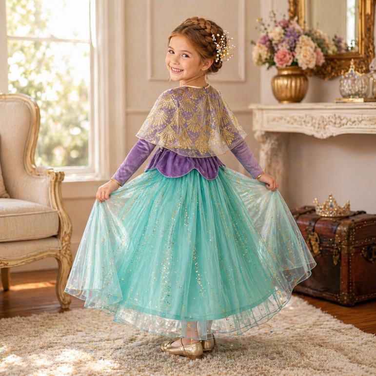 Disney Golden Princess Ariel Prestige Dress Up Costume