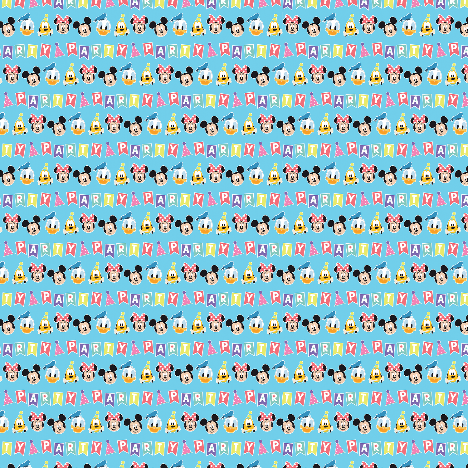 Disney Blue Mickey & Friends Giftwrap - Party Centre