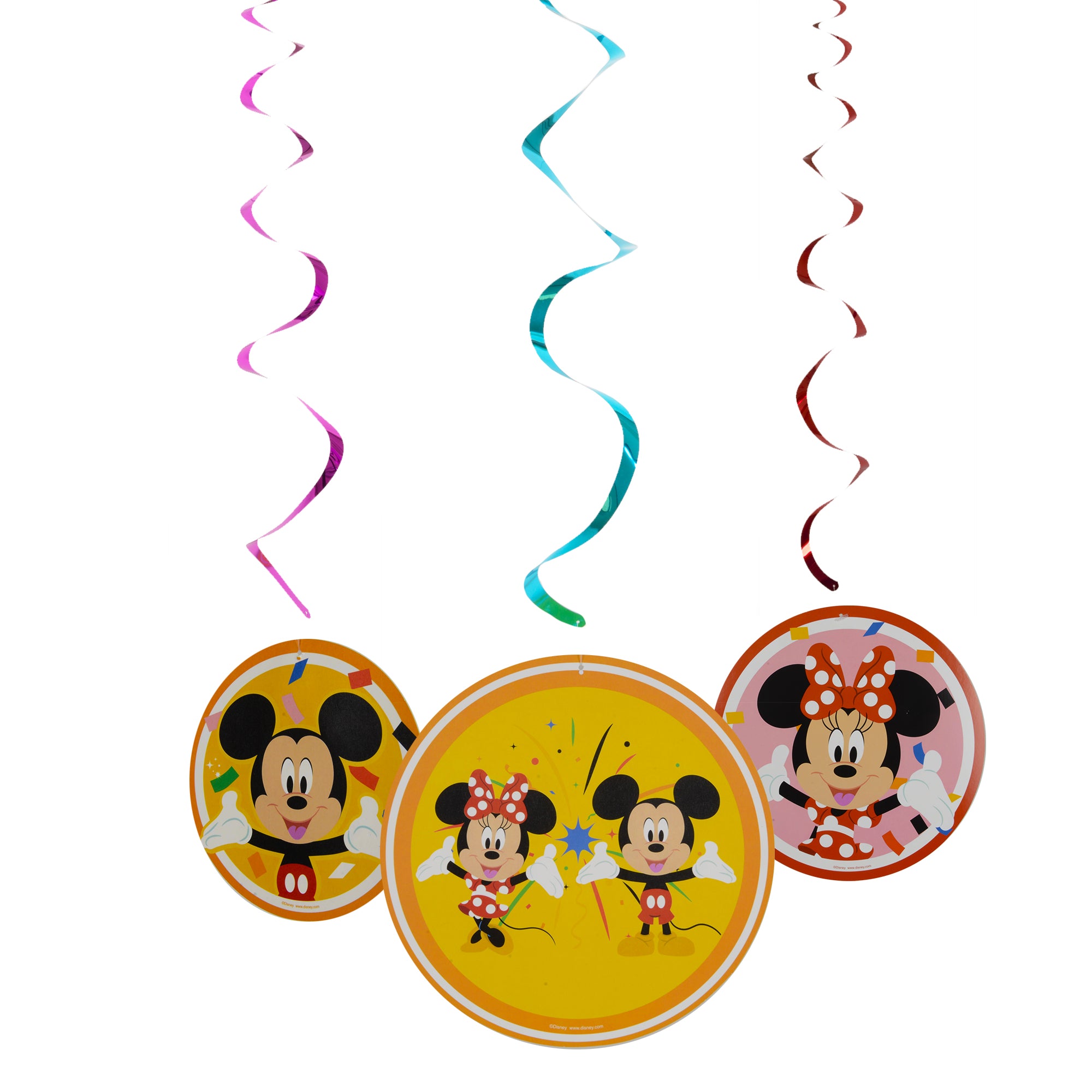 Cute Celebration Disney D100 Mickey & Minnie Swirl 6pcs - Party Centre
