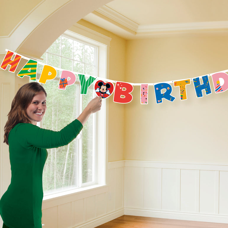 Cute Celebration Disney D100 Mickey & Minnie Letter Banner