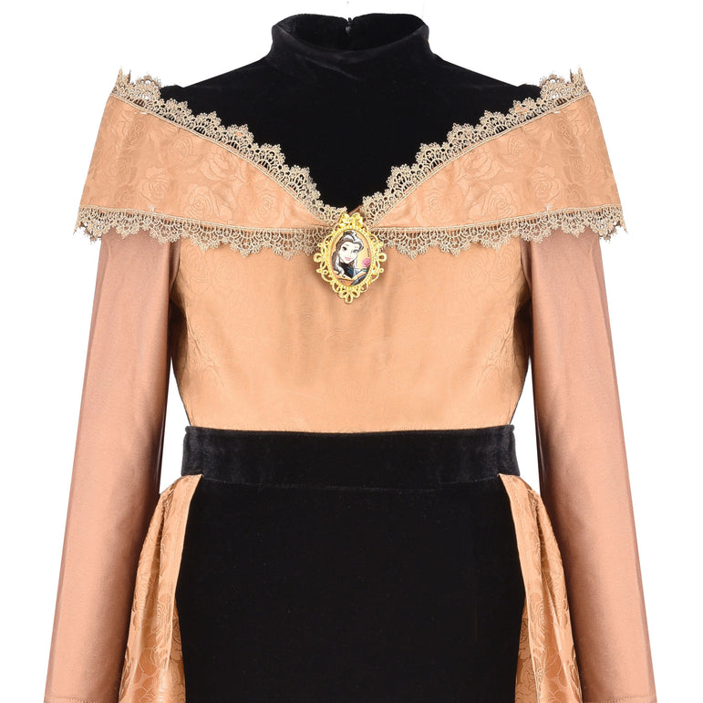 زي تنكري بريستيج باللون الذهبي على شكل شخصية أميرة ديزني بيل