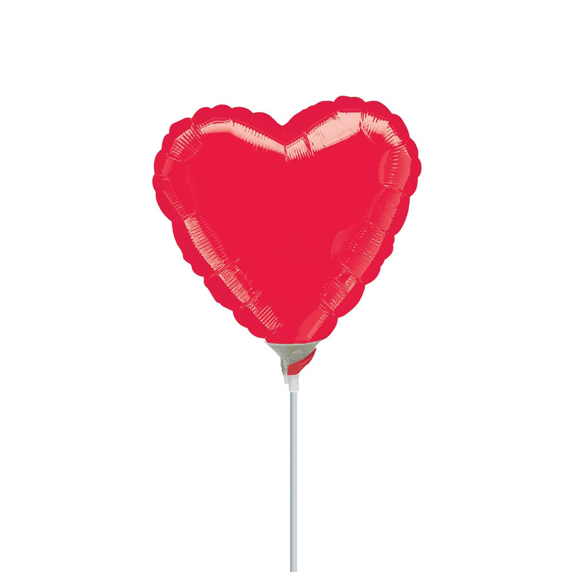 Metallic Red Heart Foil Balloon 9in Balloons & Streamers - Party Centre - Party Centre