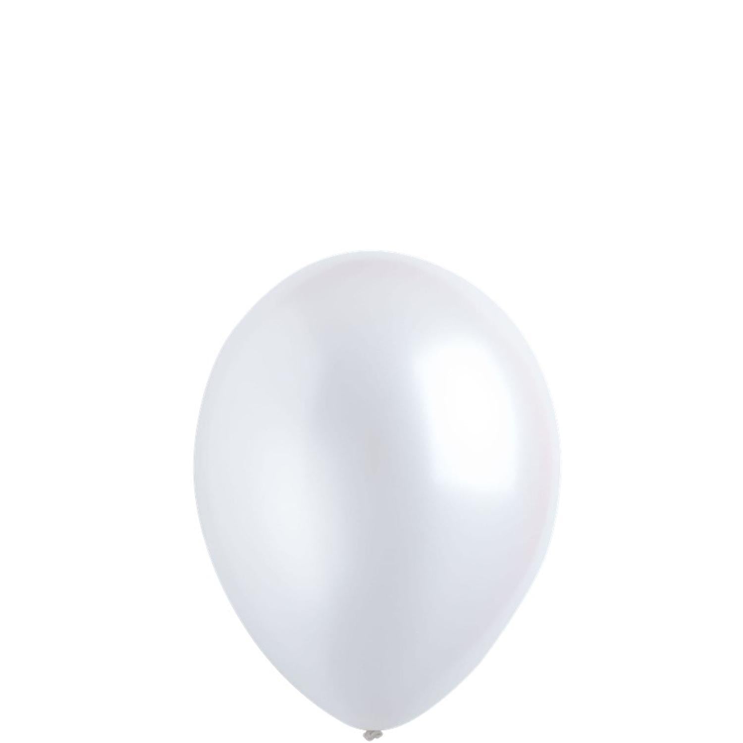 Frosty White Pearl Latex Balloons 5in, 100pcs Balloons & Streamers - Party Centre - Party Centre