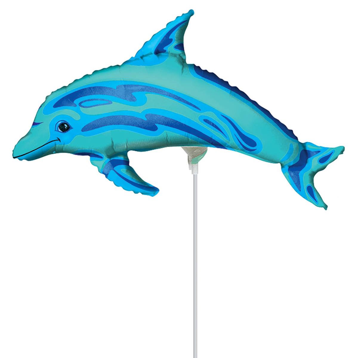 Ocean Blue Dolphin Mini Shape Balloon Balloons & Streamers - Party Centre - Party Centre