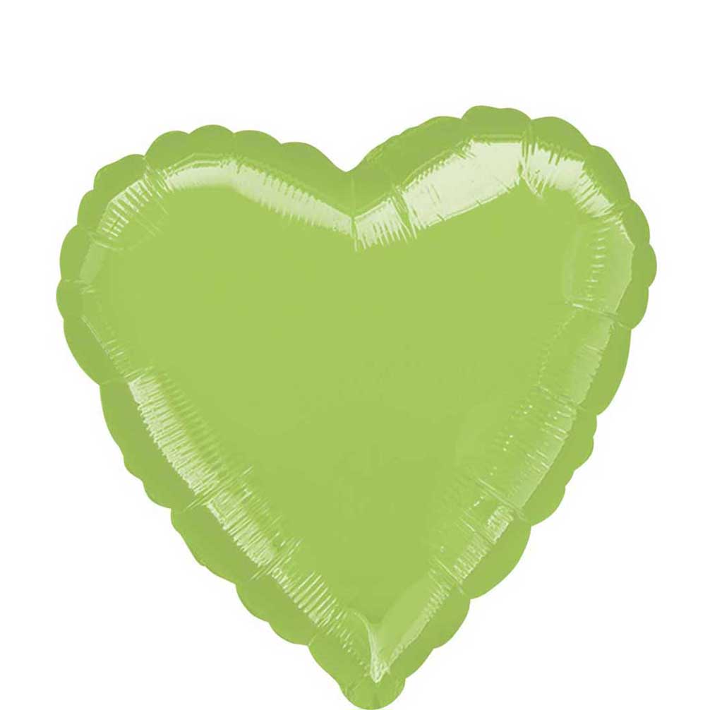Lime Green Heart Foil Balloon 18in Balloons & Streamers - Party Centre - Party Centre
