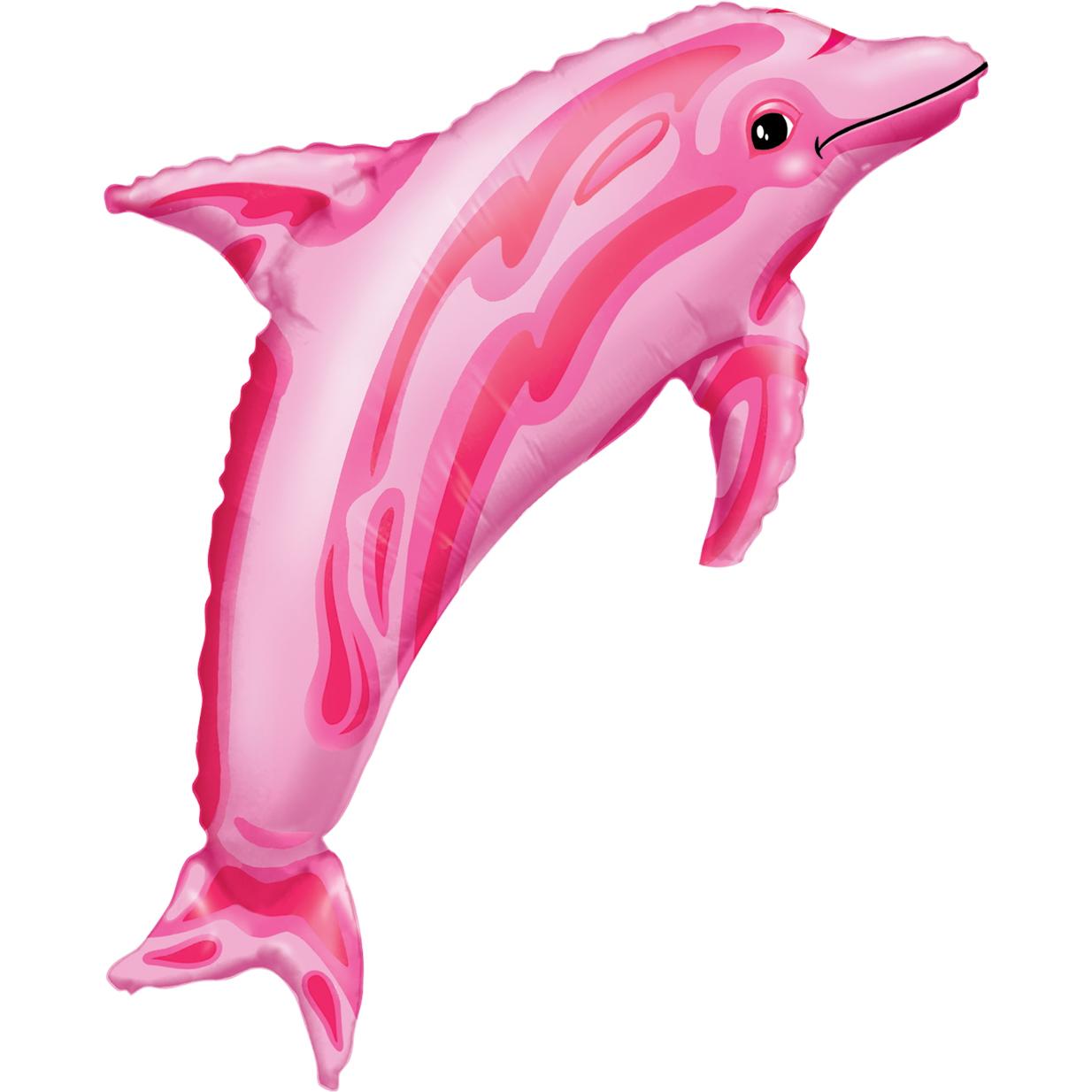 Pink Dolphin Foil Balloon 37 x 22in Balloons & Streamers - Party Centre - Party Centre