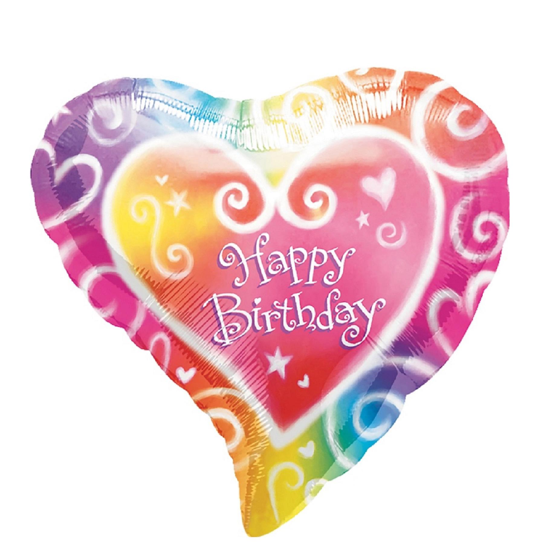 Watercolor Birthday Foil Balloon 18in Balloons & Streamers - Party Centre - Party Centre