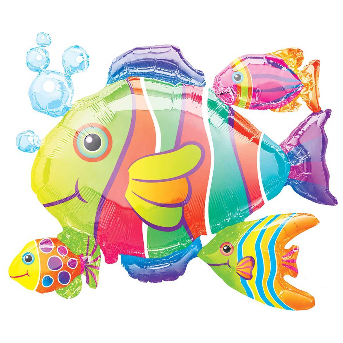 Tropical Fish Cluster Foil Balloon 30 x 24in Balloons & Streamers - Party Centre - Party Centre