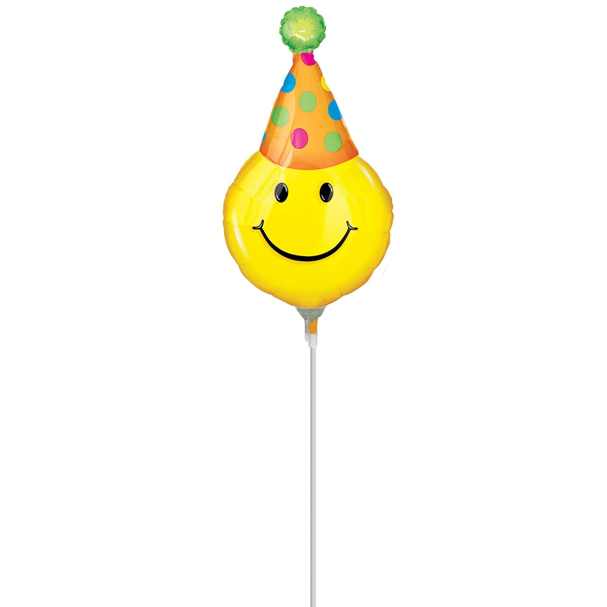 Party Hat Smiles Mini Shape Balloon Balloons & Streamers - Party Centre - Party Centre
