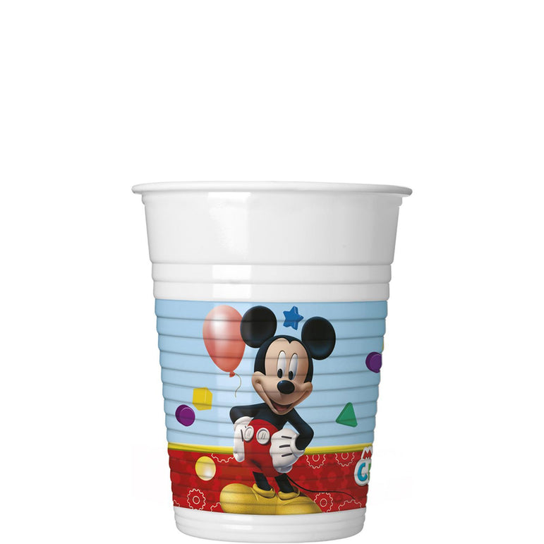 Disney Mickey Playful Plastic Cups 8pcs Printed Tableware - Party Centre