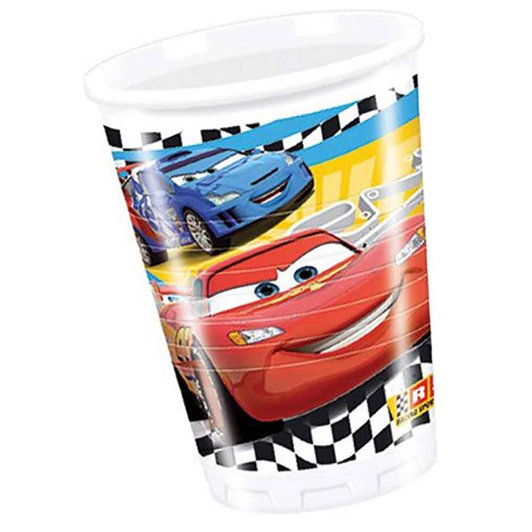 Cars Rsn Plastic Cups 7oz, 8pcs Solid Tableware - Party Centre