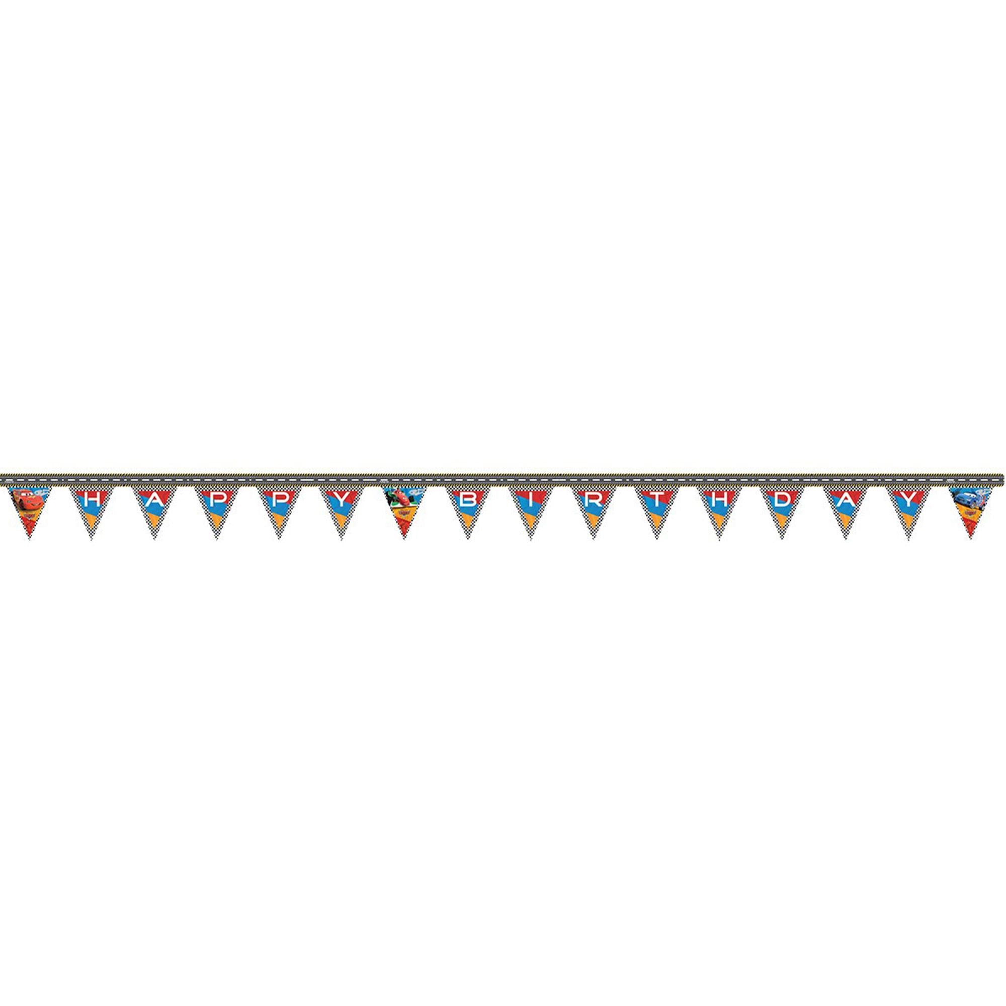 Cars Rsn Happy Birthday Die Cut Banner Decorations - Party Centre - Party Centre