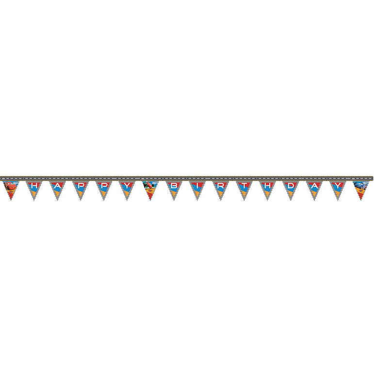 Cars Rsn Happy Birthday Die Cut Banner Decorations - Party Centre