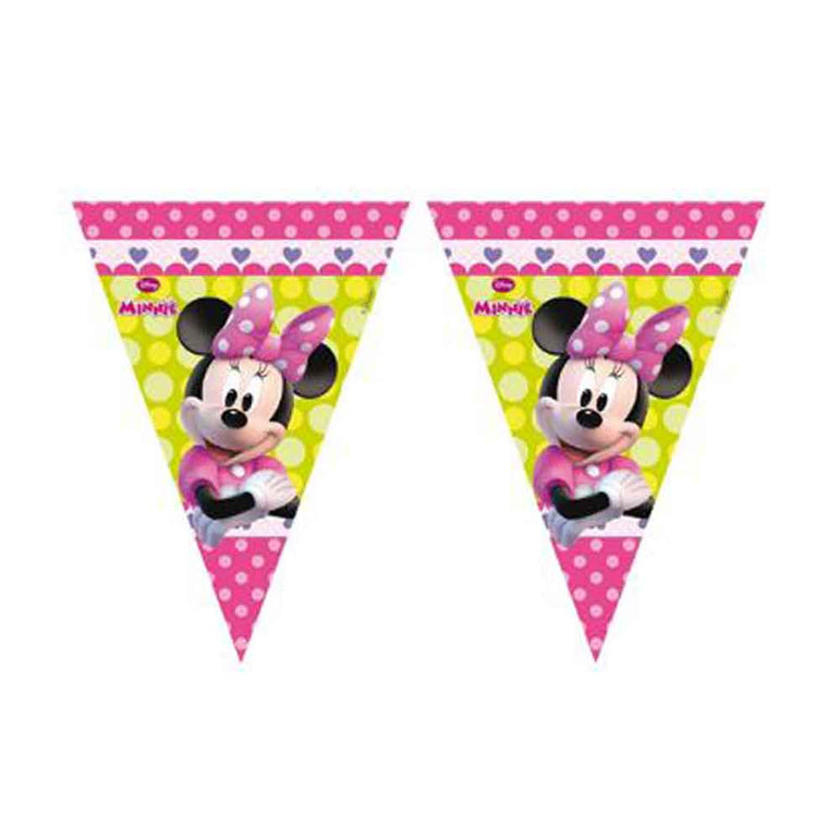 Disney Minnie Bowtique Triangle Flag Pennant Banner 230cm Decorations - Party Centre