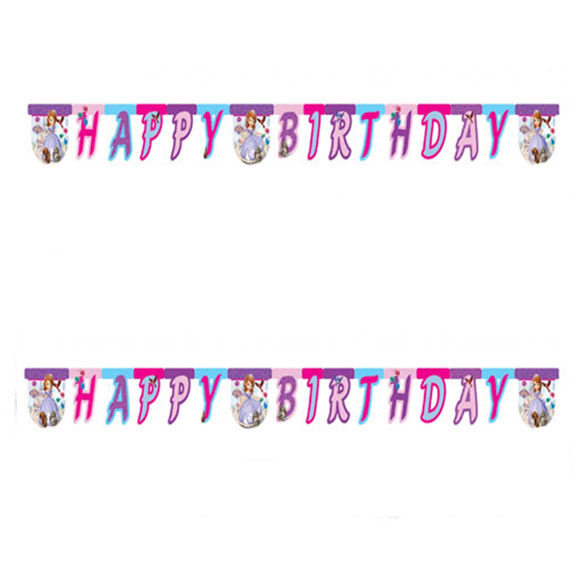 Sofia The First Happy Birthday Die Cut Banner Decorations - Party Centre - Party Centre