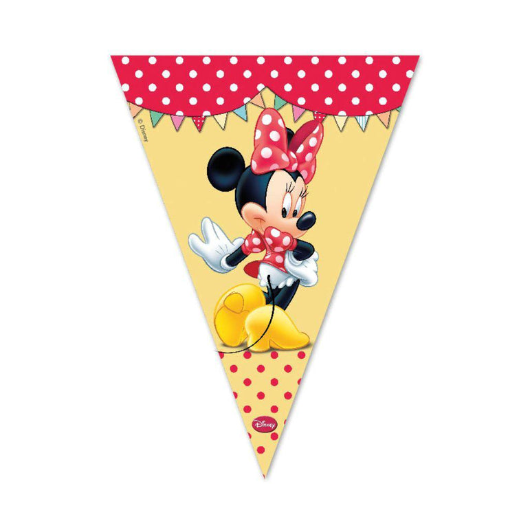 Disney Minnie Mouse Café Triangle Flag Banner Decorations - Party Centre