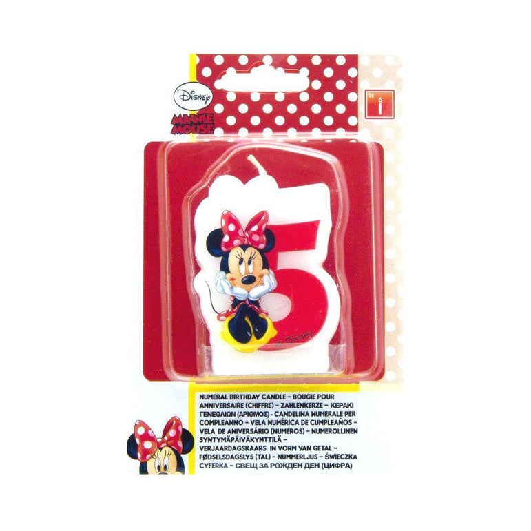 Minnie Numeral Candle No. 5 Party Accessories - Party Centre