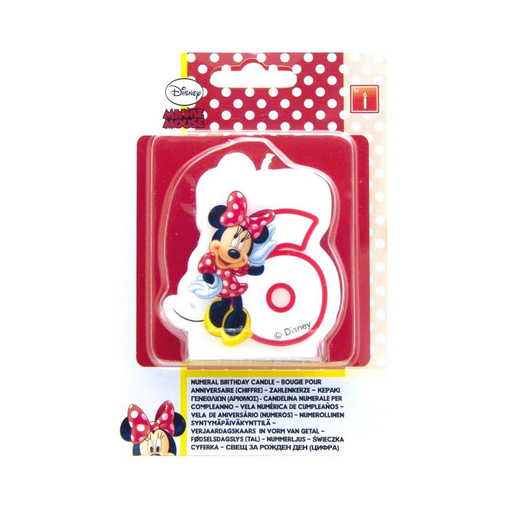 Minnie Numeral Candle No. 6 Party Accessories - Party Centre - Party Centre
