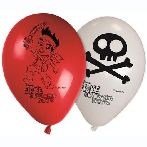 Disney Jake & the Neverland Pirates Latex Balloon 11in 8pcs Balloons & Streamers - Party Centre - Party Centre